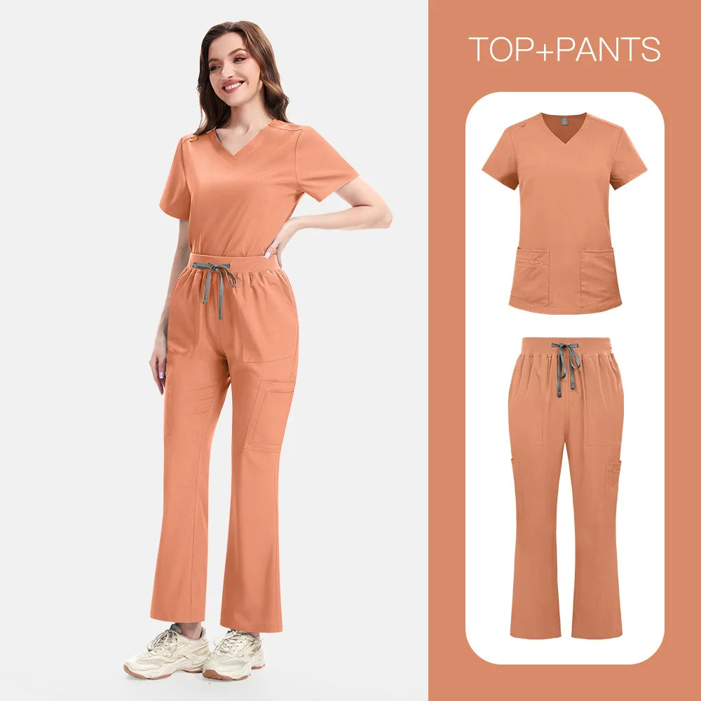 Mango Yellow Slim Fit Two-Piece Scrub Set