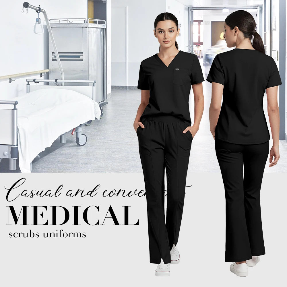 Black Scrub Set