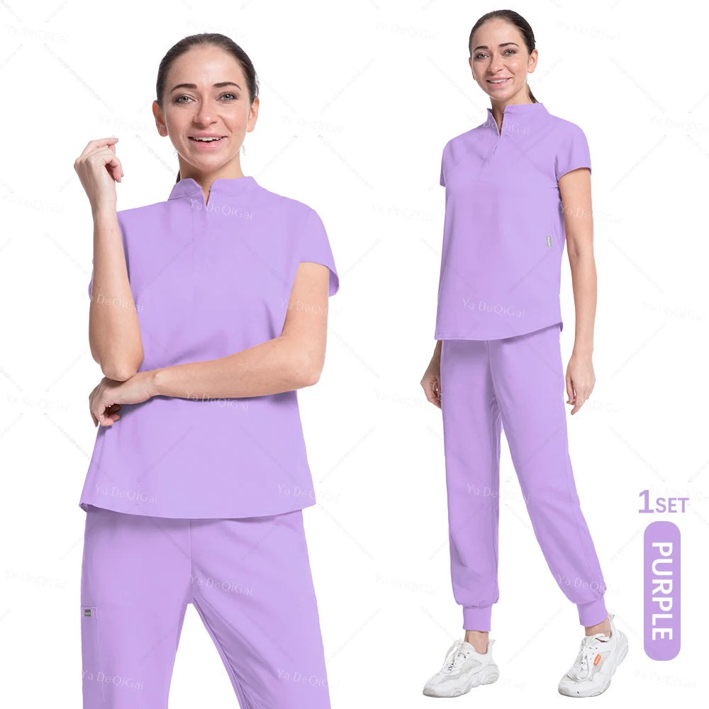 Light Purple Summer Scrub Set