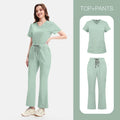 Light Green Slim Fit Scrub Set
