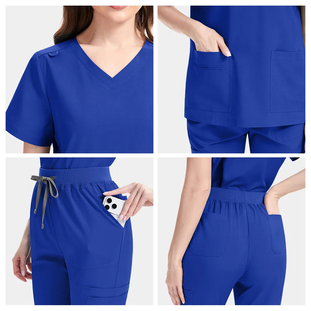 Hot Pink Slim Fit Scrub Set