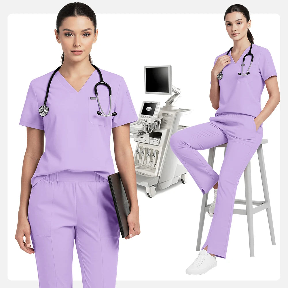 Light Purple Scrub Set