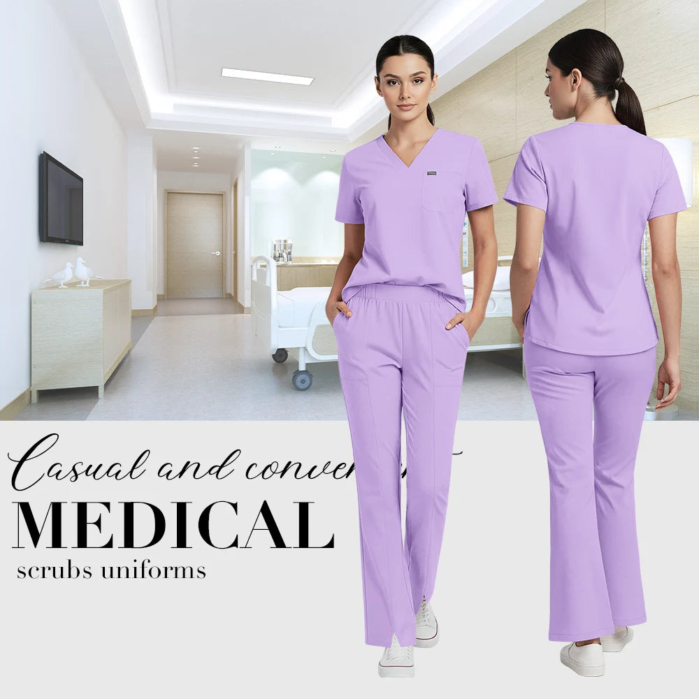 Light Purple Scrub Set