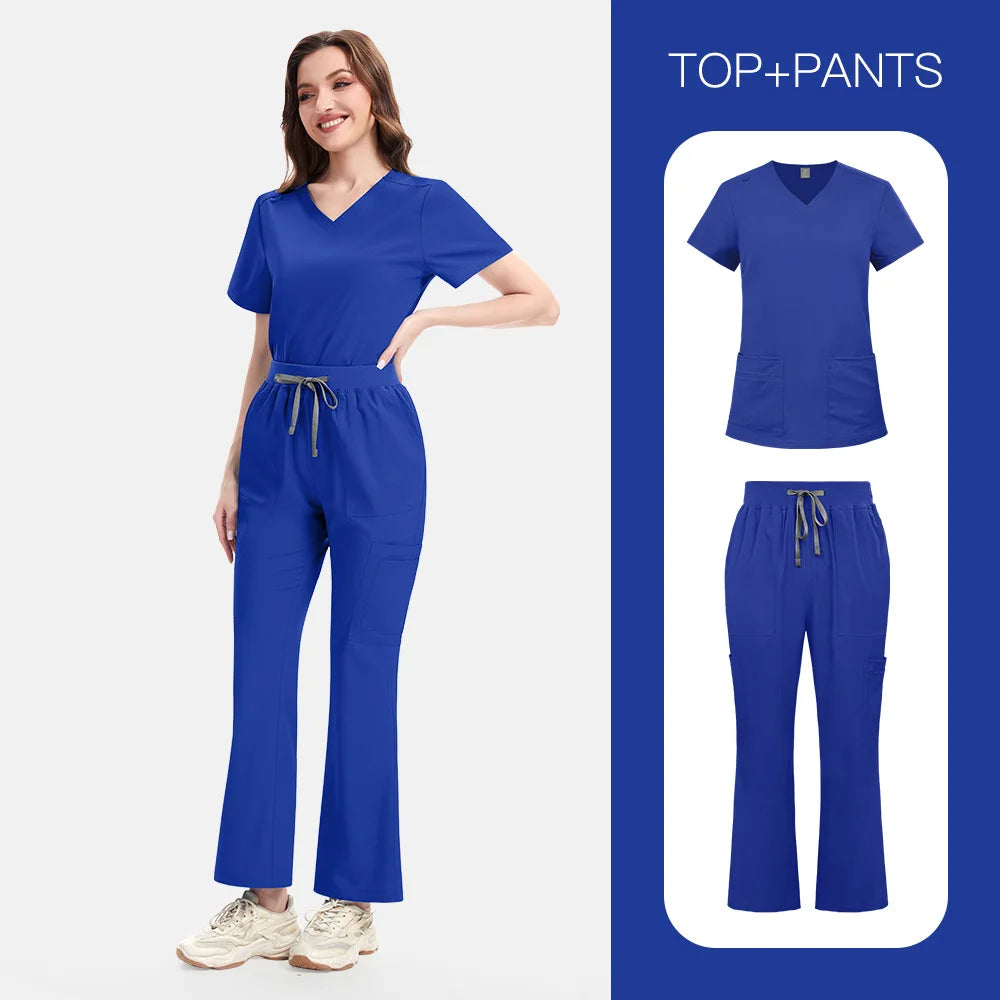 Diamond Blue Scrub Set